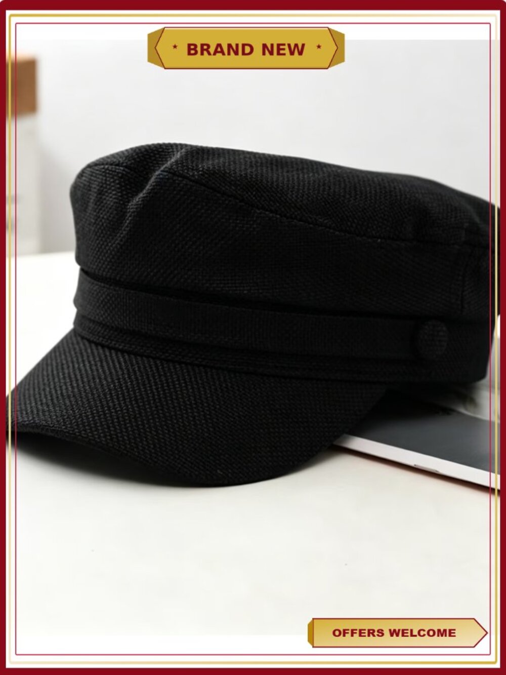 Soft Wool-Blend Baker Boy Cap Retro Newsboy Hat Casual Daily Wear - Picture 4 of 5